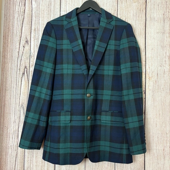 J.crew Mens Thompson University Blazer Jacket Wool Blend Slim Fit size 34R - Picture 5 of 15